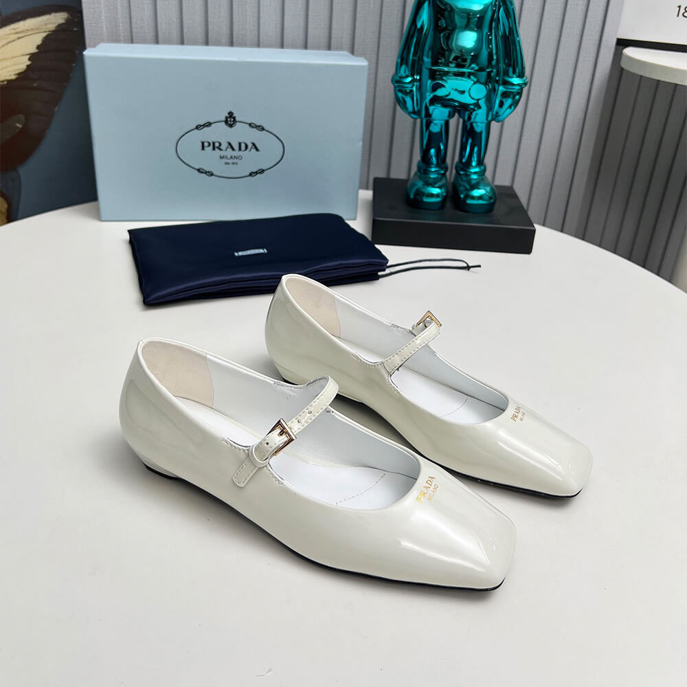 Pra*a Patent Leather Mary Jane Ballerinas