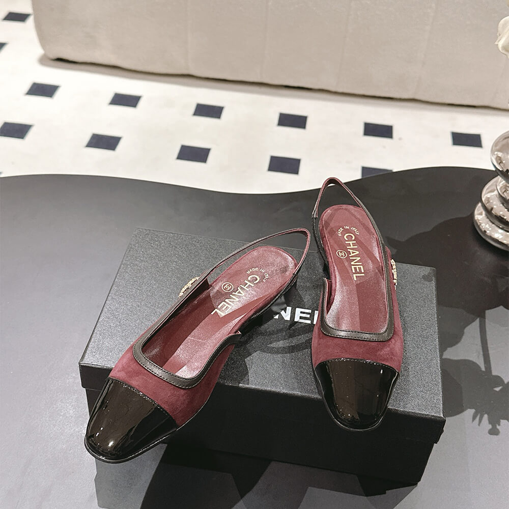 Ch**el D1am0nd Buckle Slingbacks