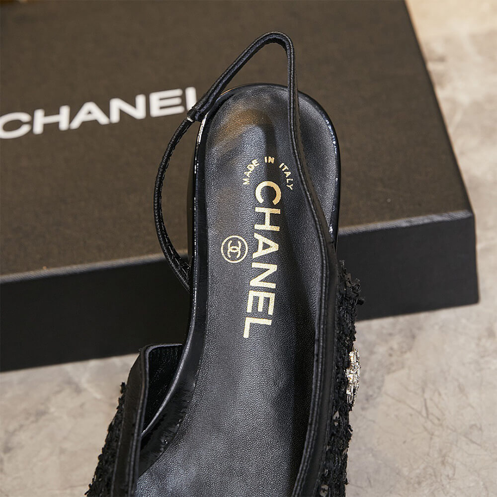 Ch**el D1am0nd Buckle Slingbacks