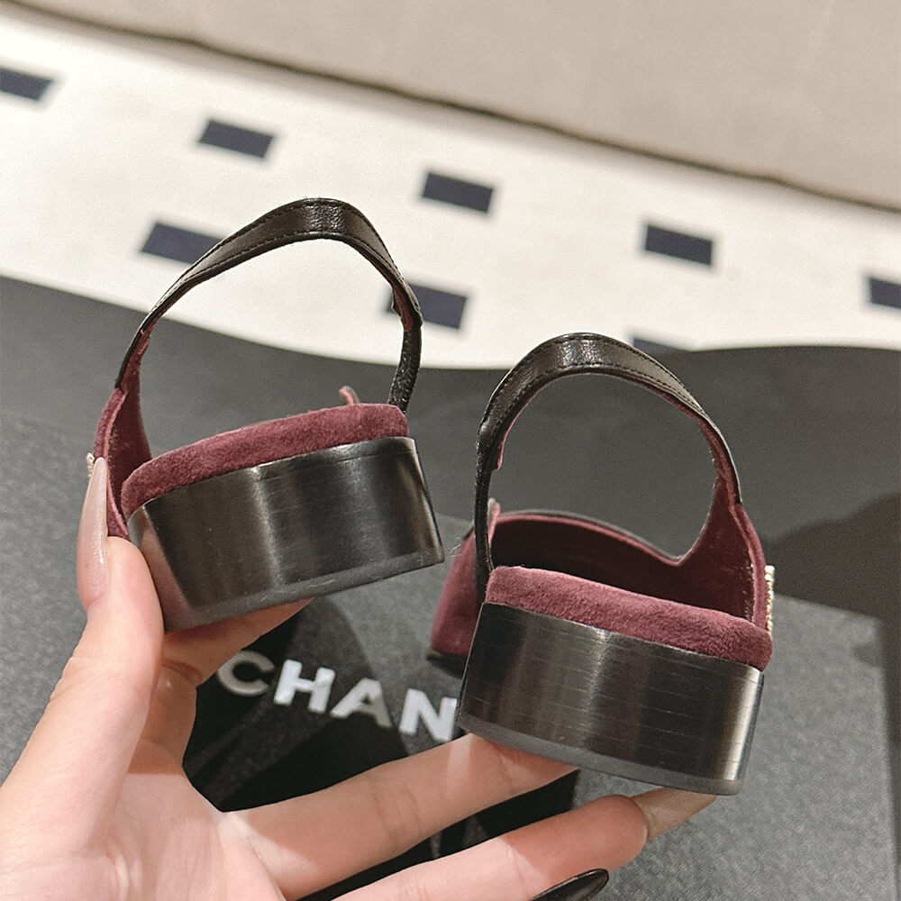 Ch**el D1am0nd Buckle Slingbacks