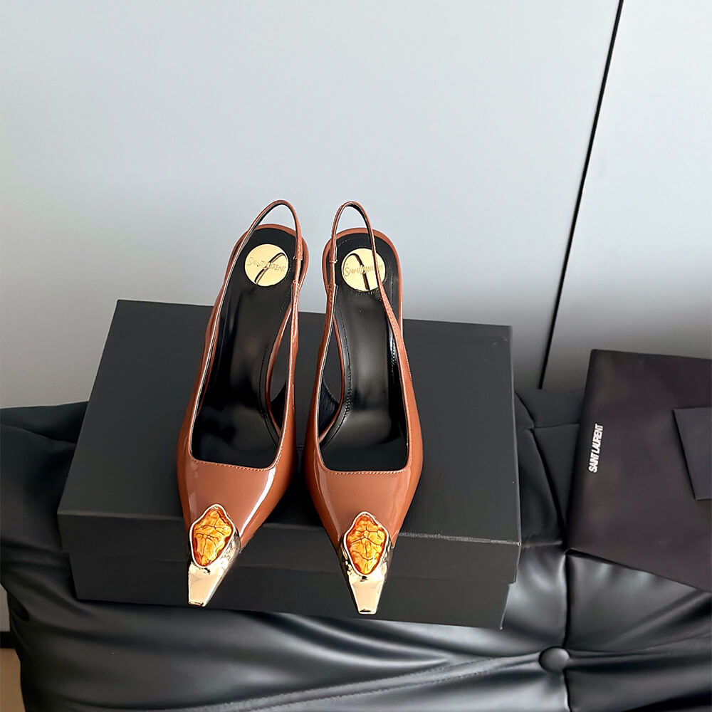 Y51 Loulou Slingback Pumps in Patent Leather