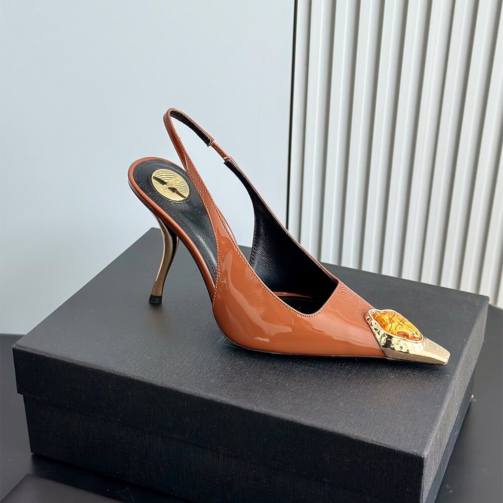 Y51 Loulou Slingback Pumps in Patent Leather