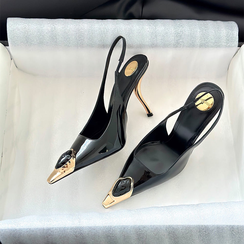 Y51 Loulou Slingback Pumps in Patent Leather