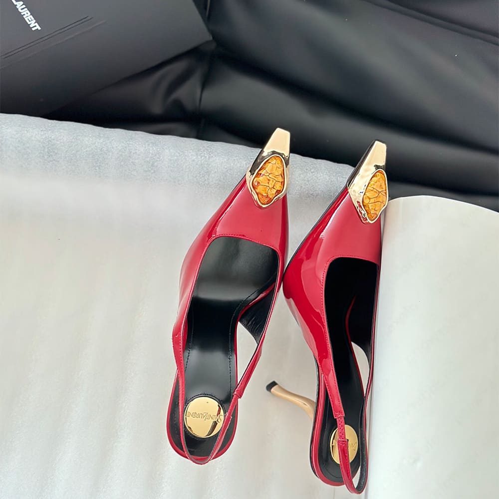 Y51 Loulou Slingback Pumps in Patent Leather