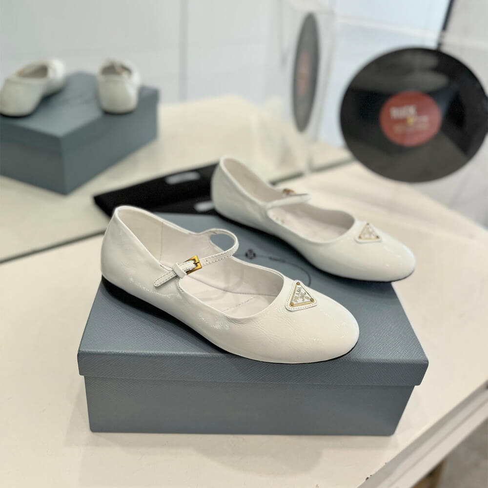 Pra*a Nappa leather ballerinas