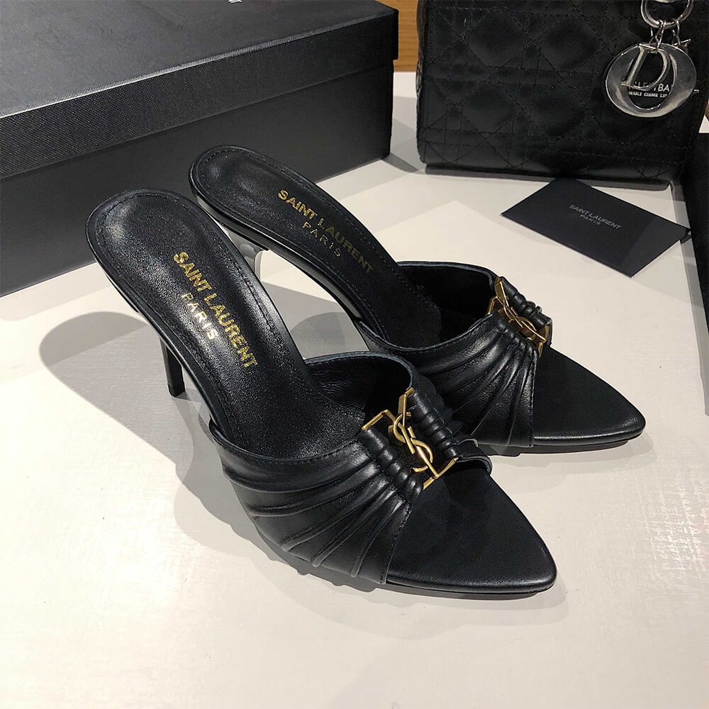 Y51 BABYLONE MULES IN SMOOTH LEATHER
