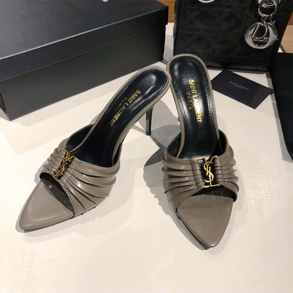 Y51 BABYLONE MULES IN SMOOTH LEATHER