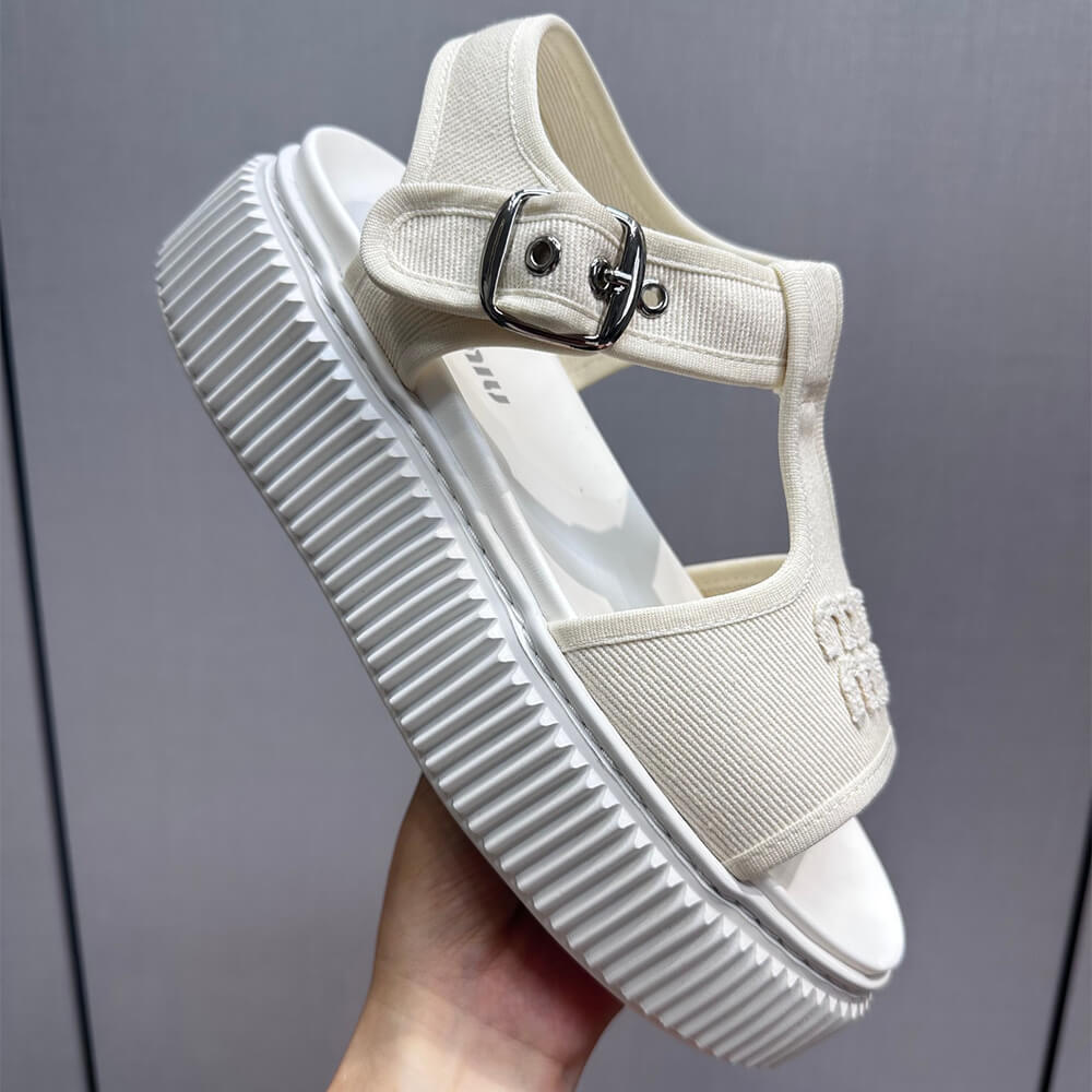 m1um1u De*1m flatform sandals