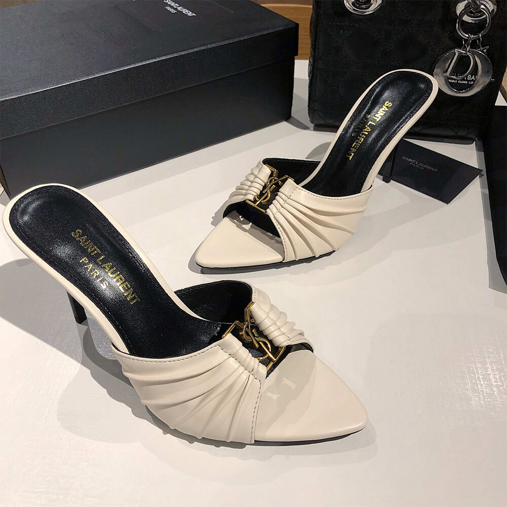 Y51 BABYLONE MULES IN SMOOTH LEATHER