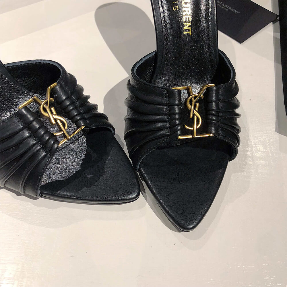 Y51 BABYLONE MULES IN SMOOTH LEATHER