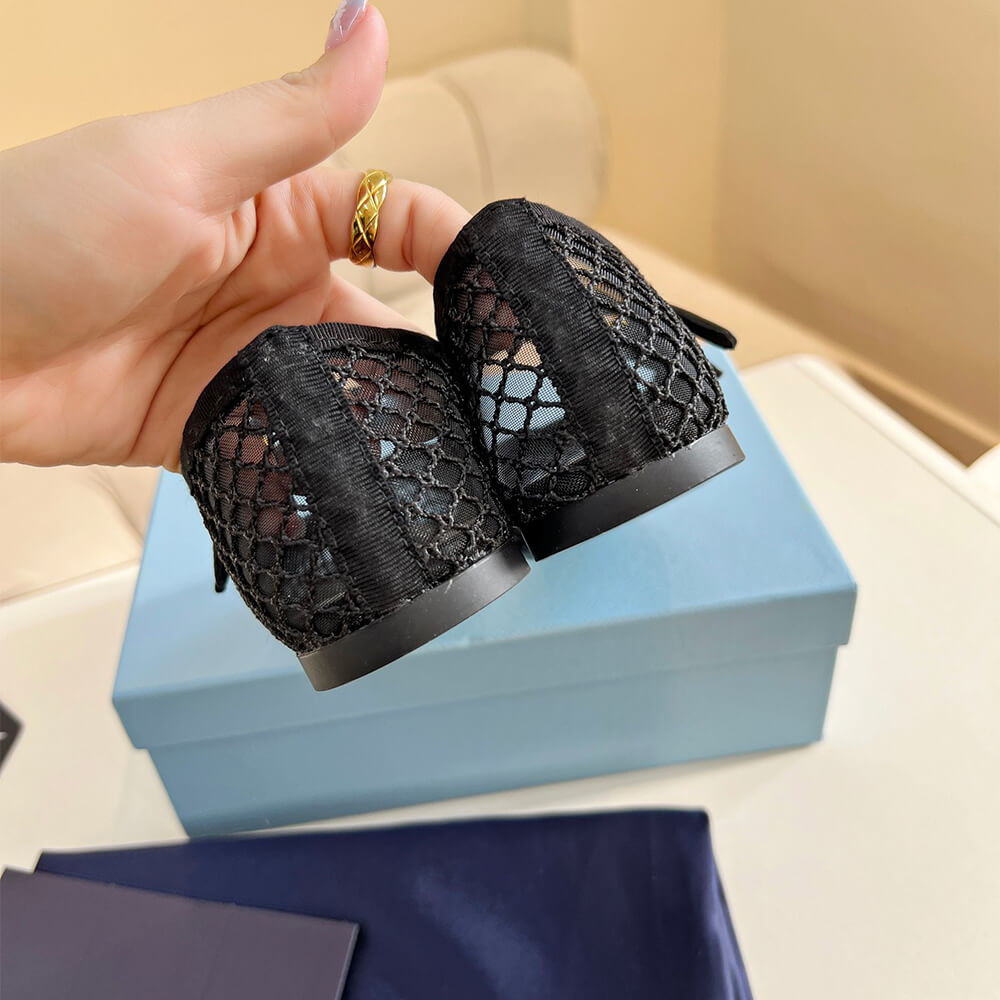 Pra*a Mesh fabric ballerinas