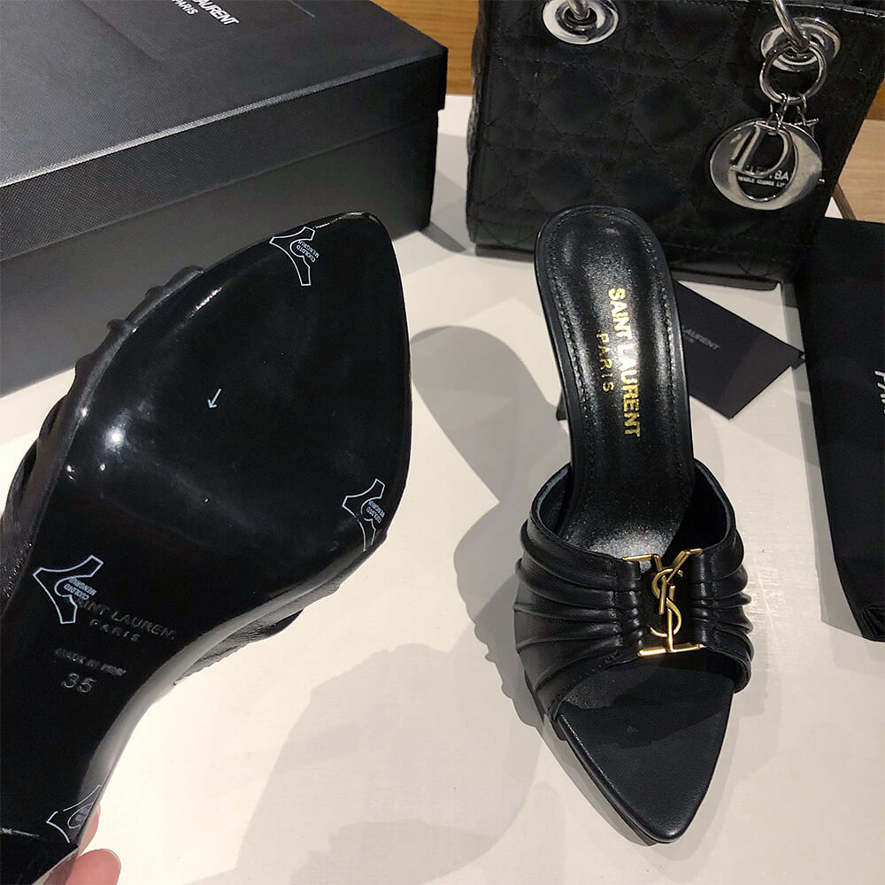 Y51 BABYLONE MULES IN SMOOTH LEATHER