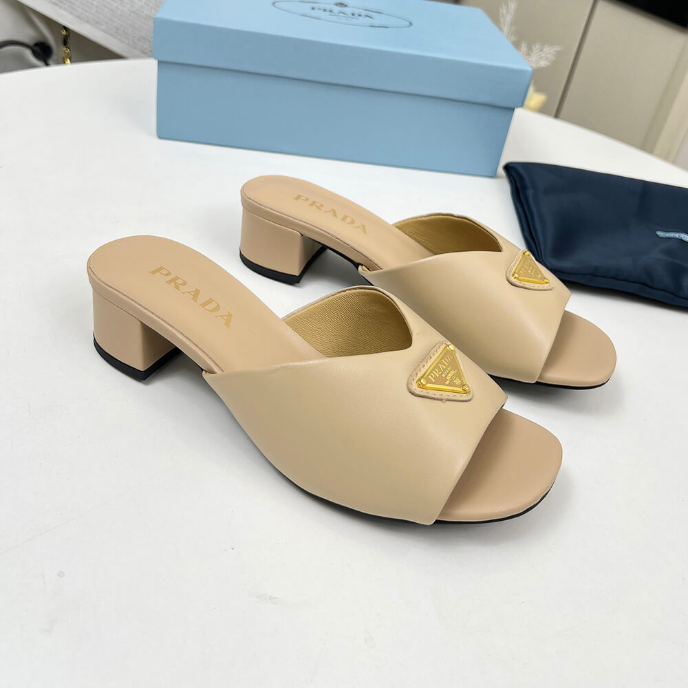 Pra*a Padded nappa leather sandals