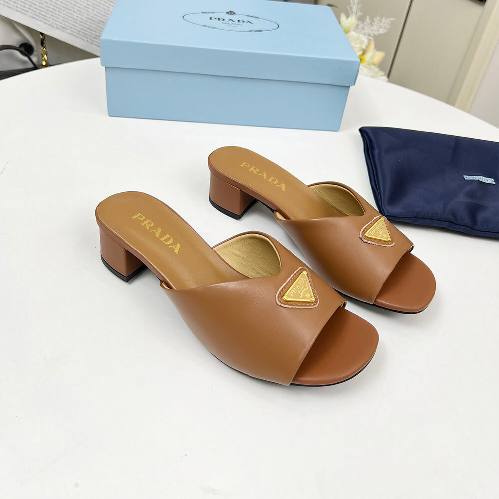 Pra*a Padded nappa leather sandals