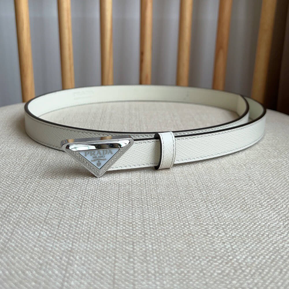 Pra*a Saffiano leather belt