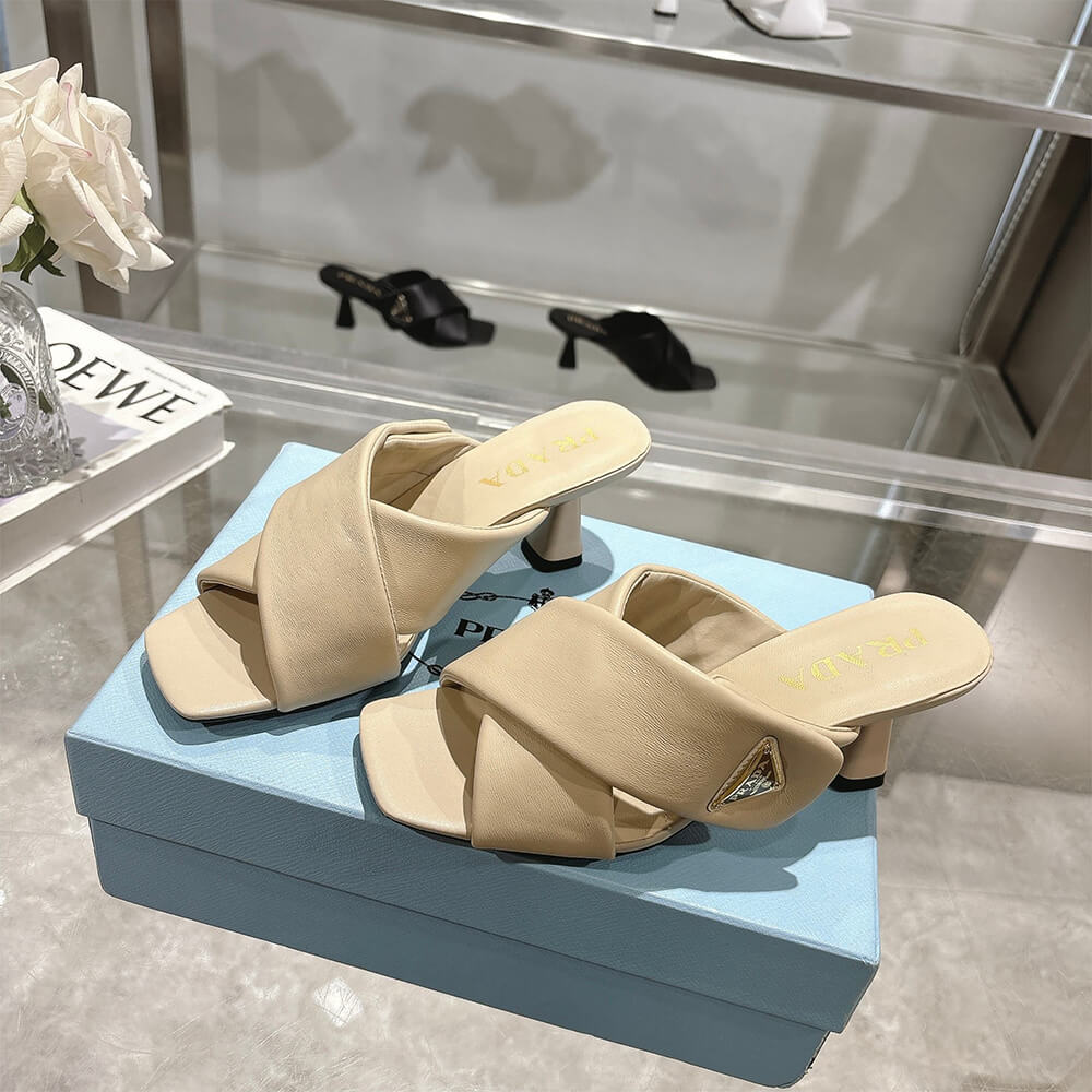 Pra*a Padded nappa leather sandals