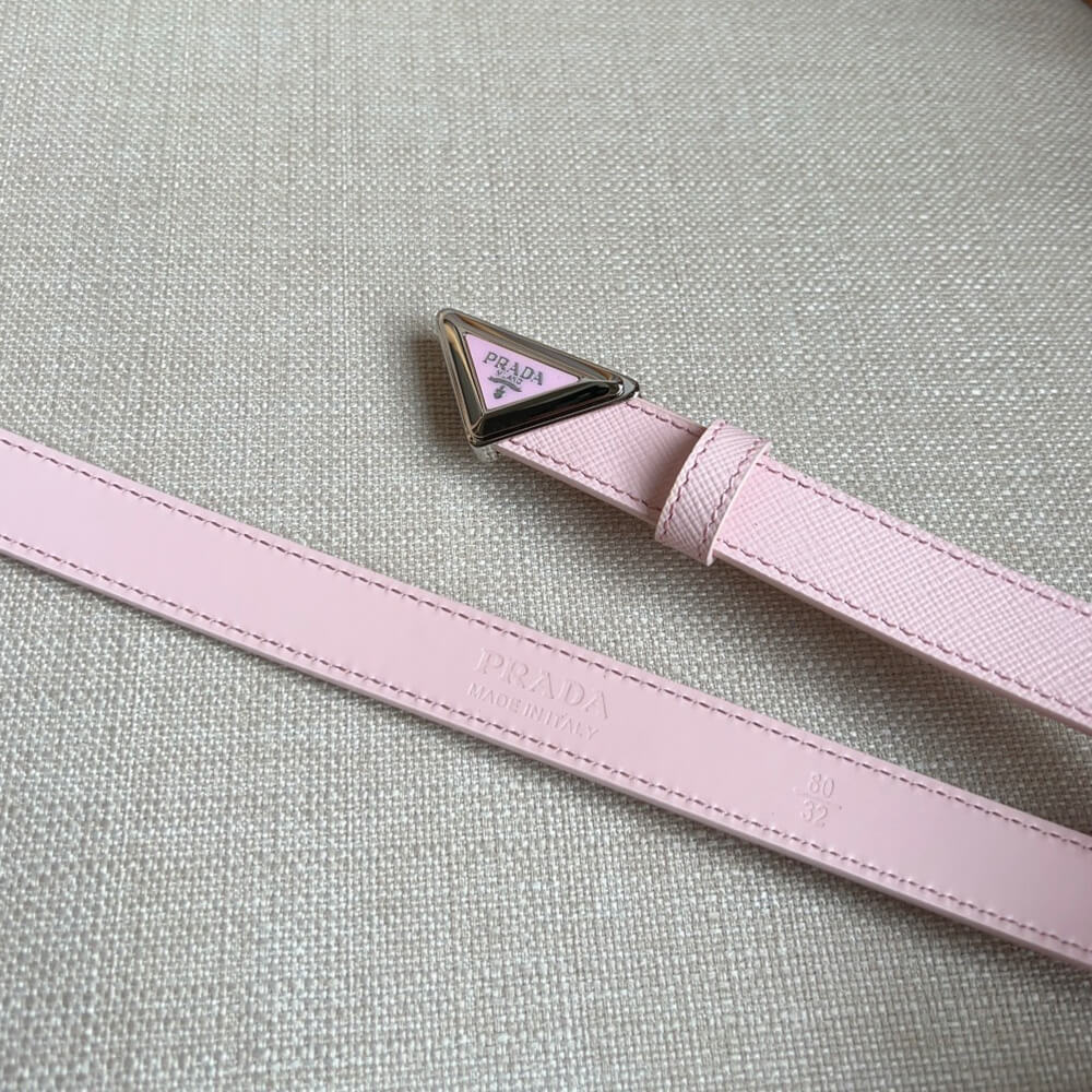 Pra*a Saffiano leather belt