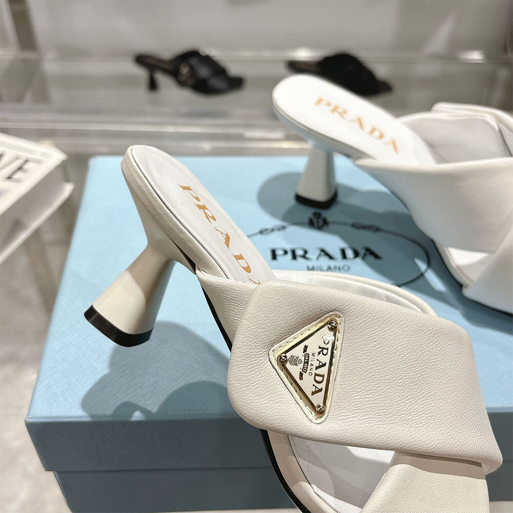 Pra*a Padded nappa leather sandals
