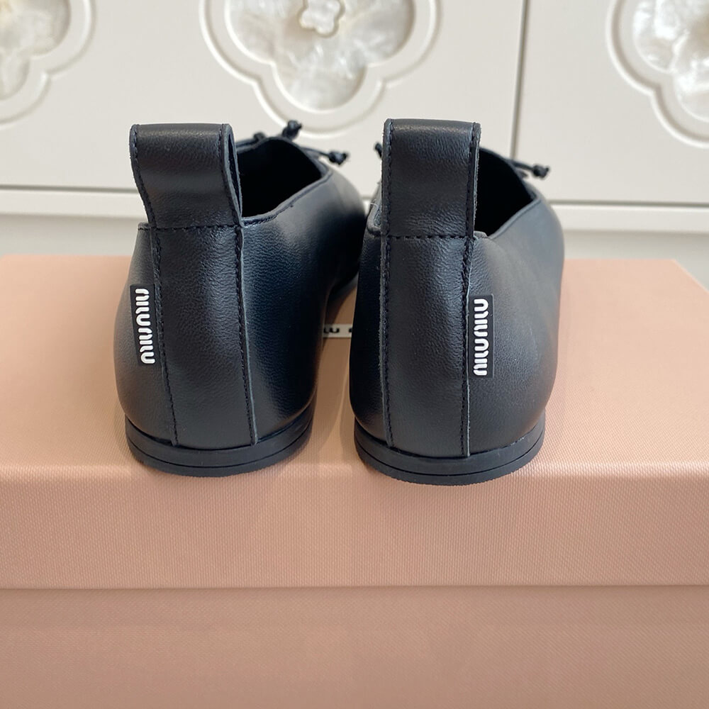 M1um1u ??lan nappa leather ballerinas