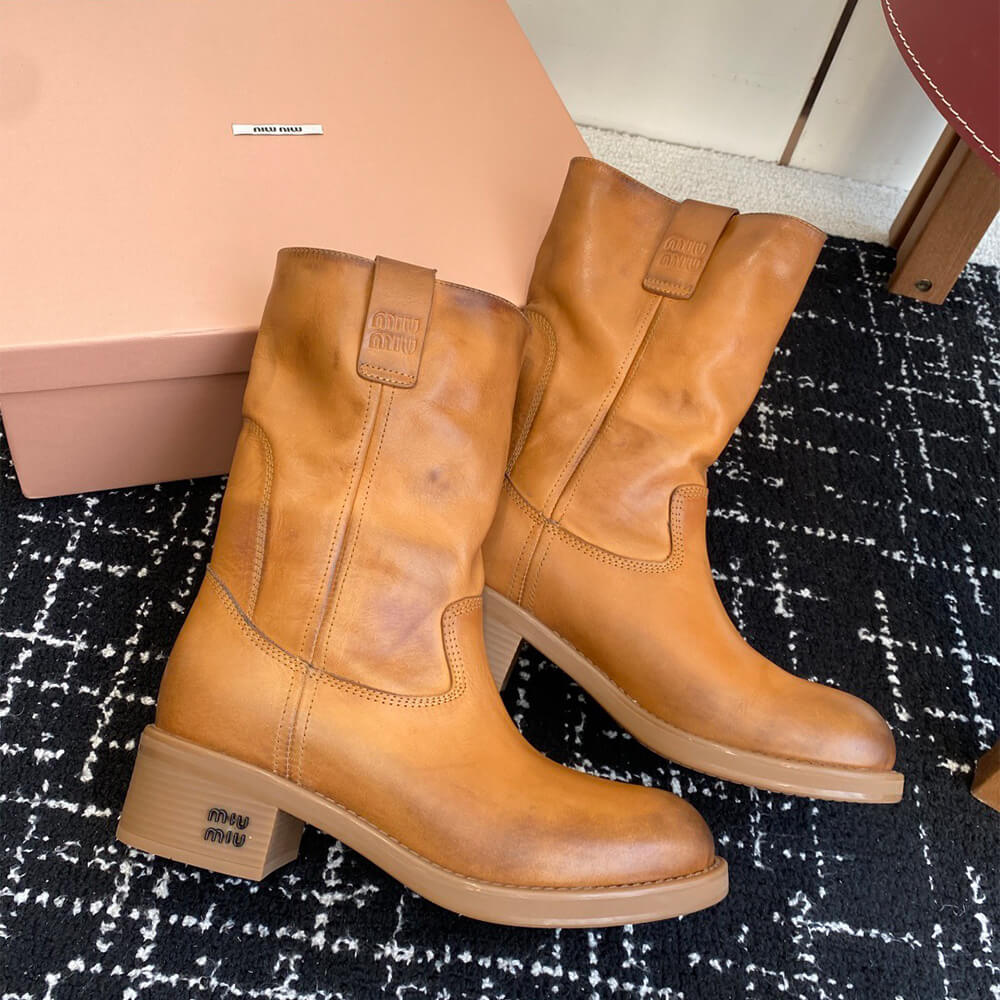 M1um1u Leather boots
