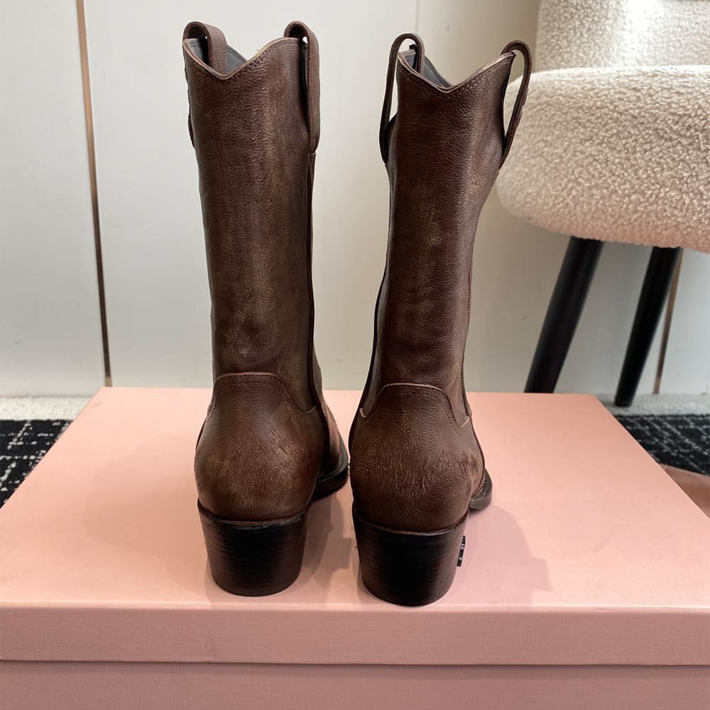 M1um1u Leather boots