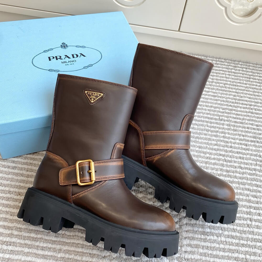 Pra*a Leather booties