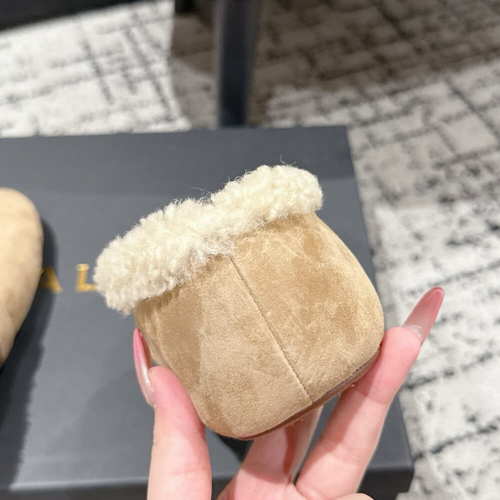 A1a1a shearling ballet flats