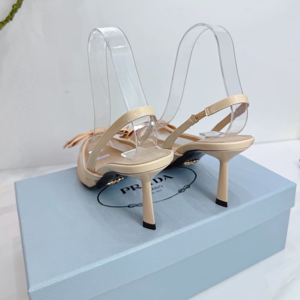 Pra*a Mesh slingback pumps