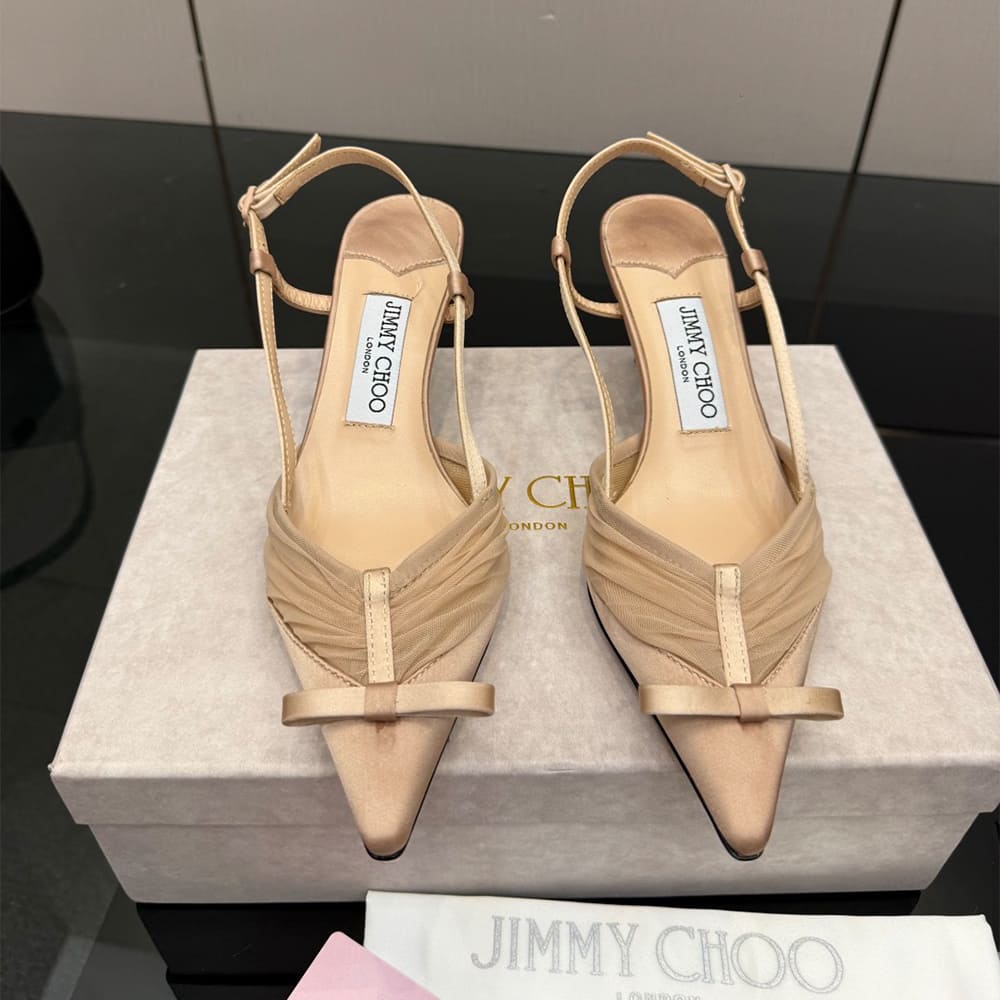 J1m*y Ch00 Ruched Tulle Pumps (EU SIZE 35-42)
