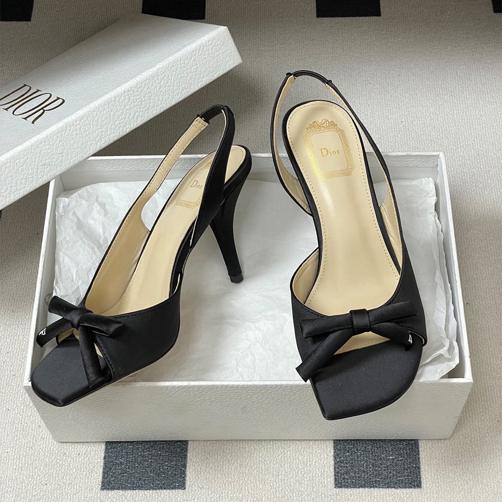 D10r Bow Heeled Slingback Sandal (EU SIZE 35-42)