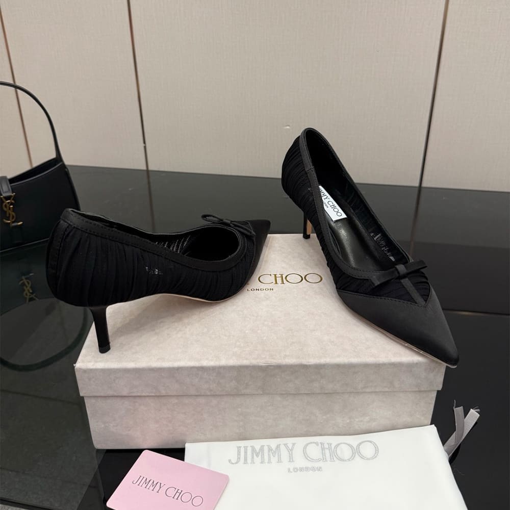 J1m*y Ch00 Ruched Tulle Pumps (EU SIZE 35-42)