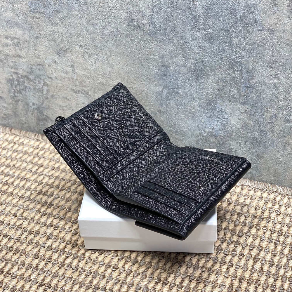 UPTOWN Compact wallet in grain de poudre leather(HIGH-END GRADE)