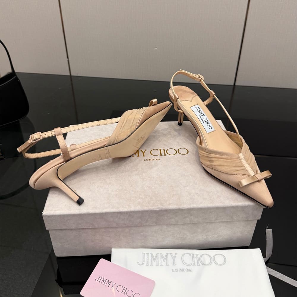 J1m*y Ch00 Ruched Tulle Pumps (EU SIZE 35-42)