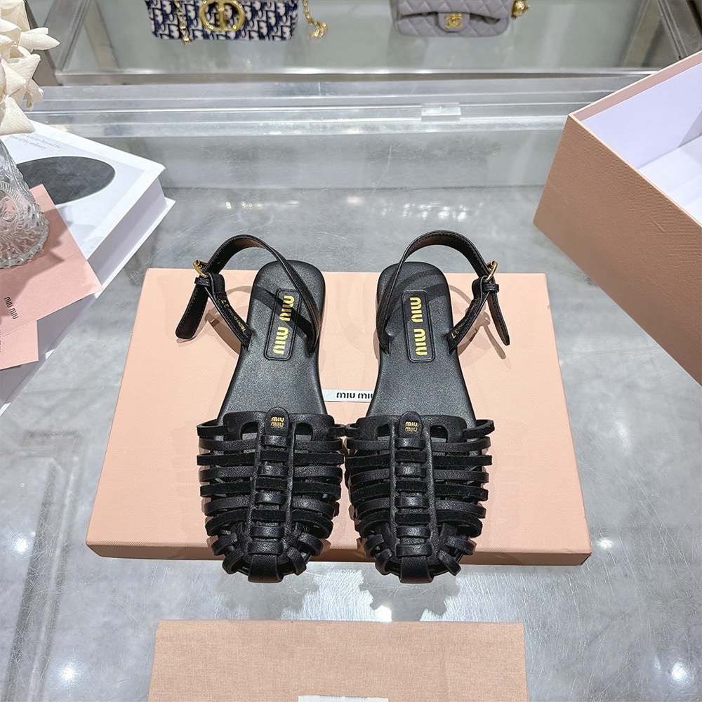 M1um1u Nappa and suede leather sandals (EU SIZE 35-40)