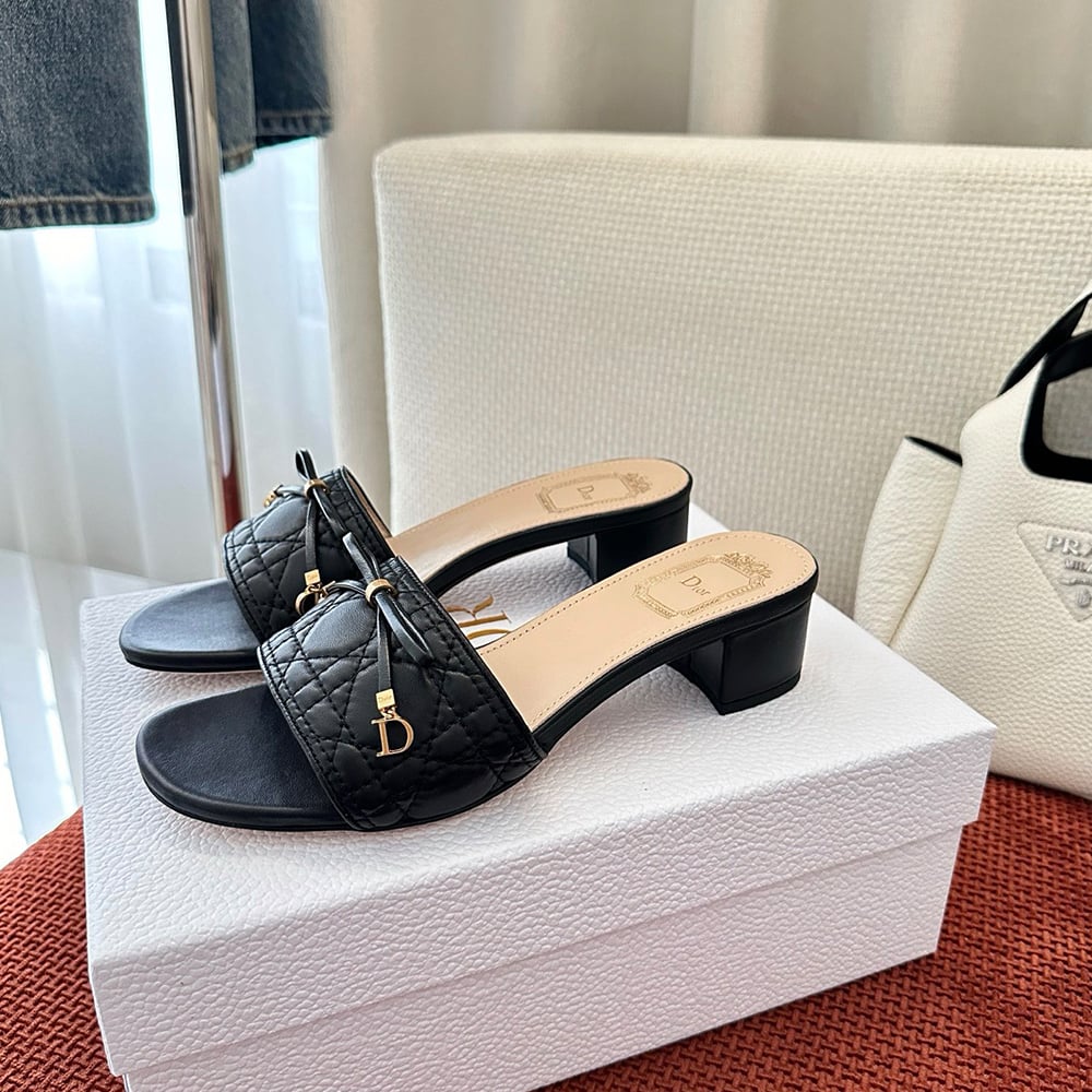 D10r Cannage Heeled Slide(EU 35-42)(HIGH-END GRADE)