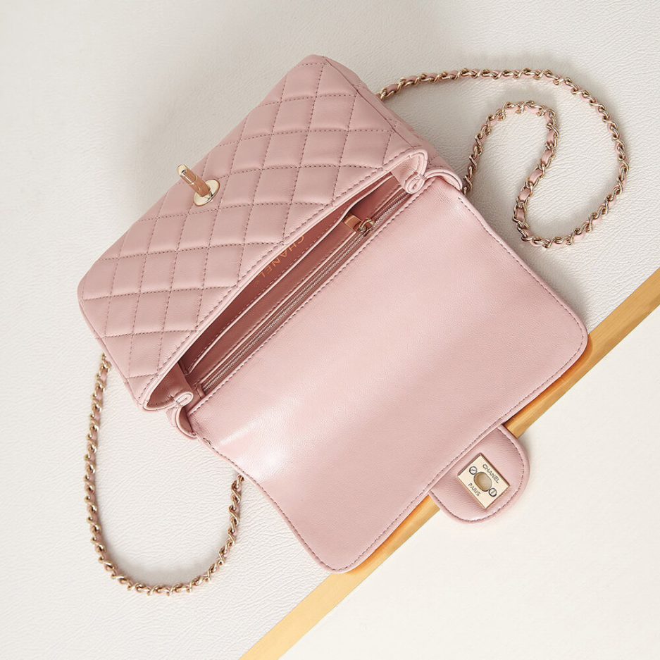 Ch**el Mini Flap With Top Handle