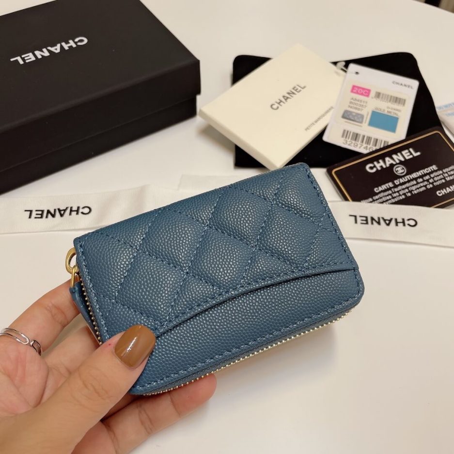 Ch**el Classic Zipper Coin Wallet