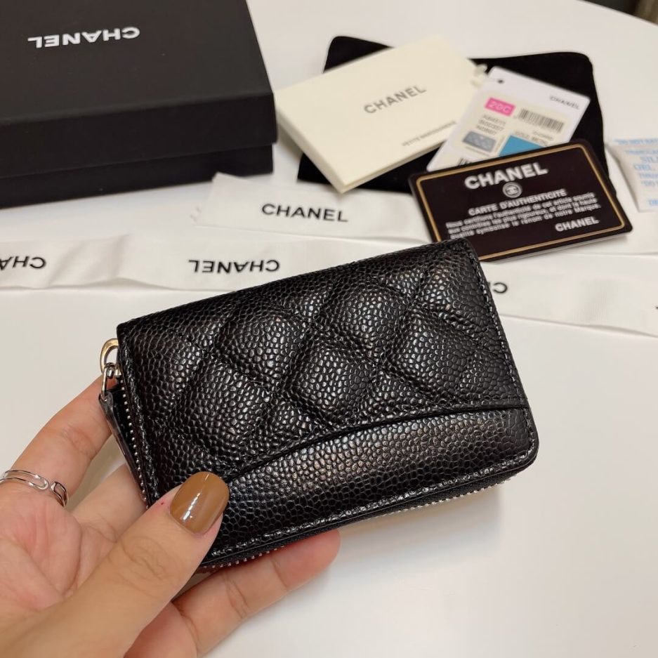 Ch**el Classic Zipper Coin Wallet