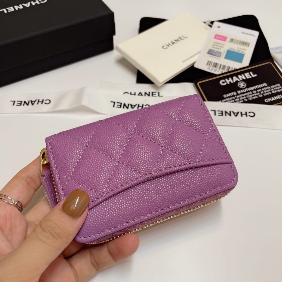 Ch**el Classic Zipper Coin Wallet