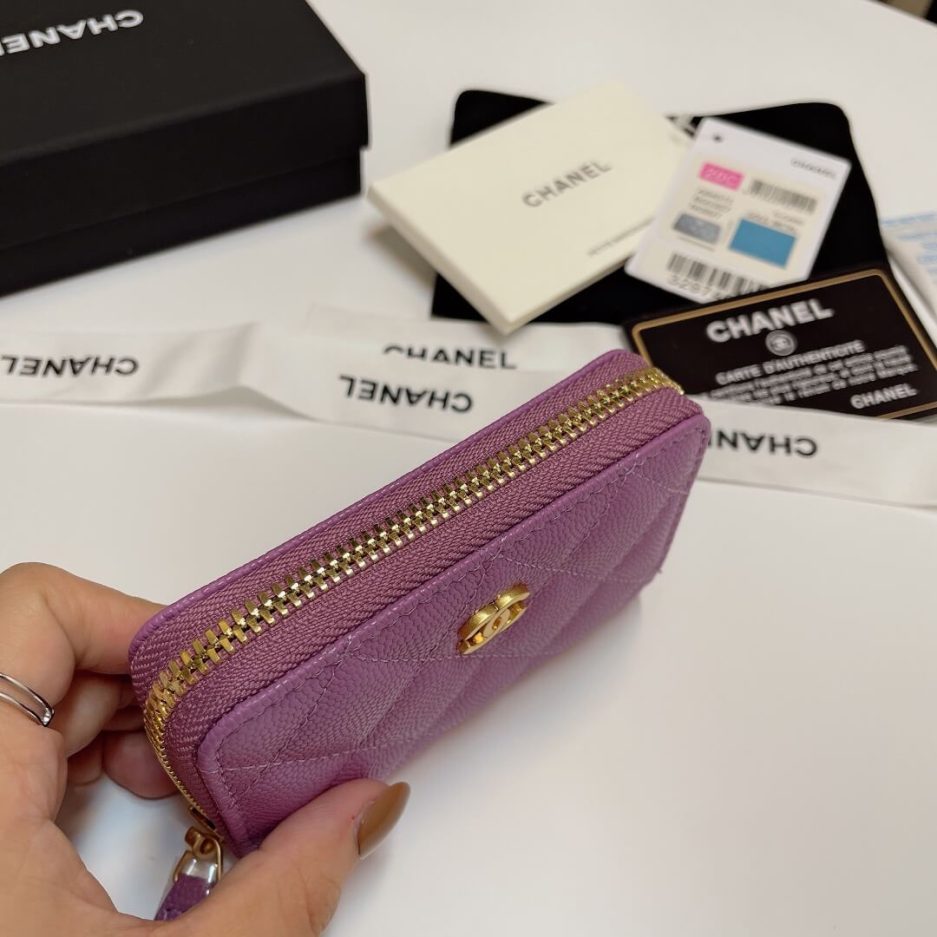Ch**el Classic Zipper Coin Wallet