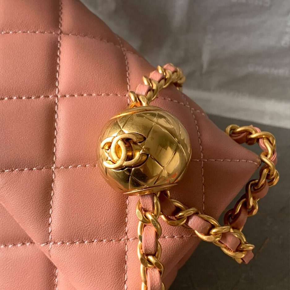 Ch**el Pearl Crush Mini Rectangular Flap