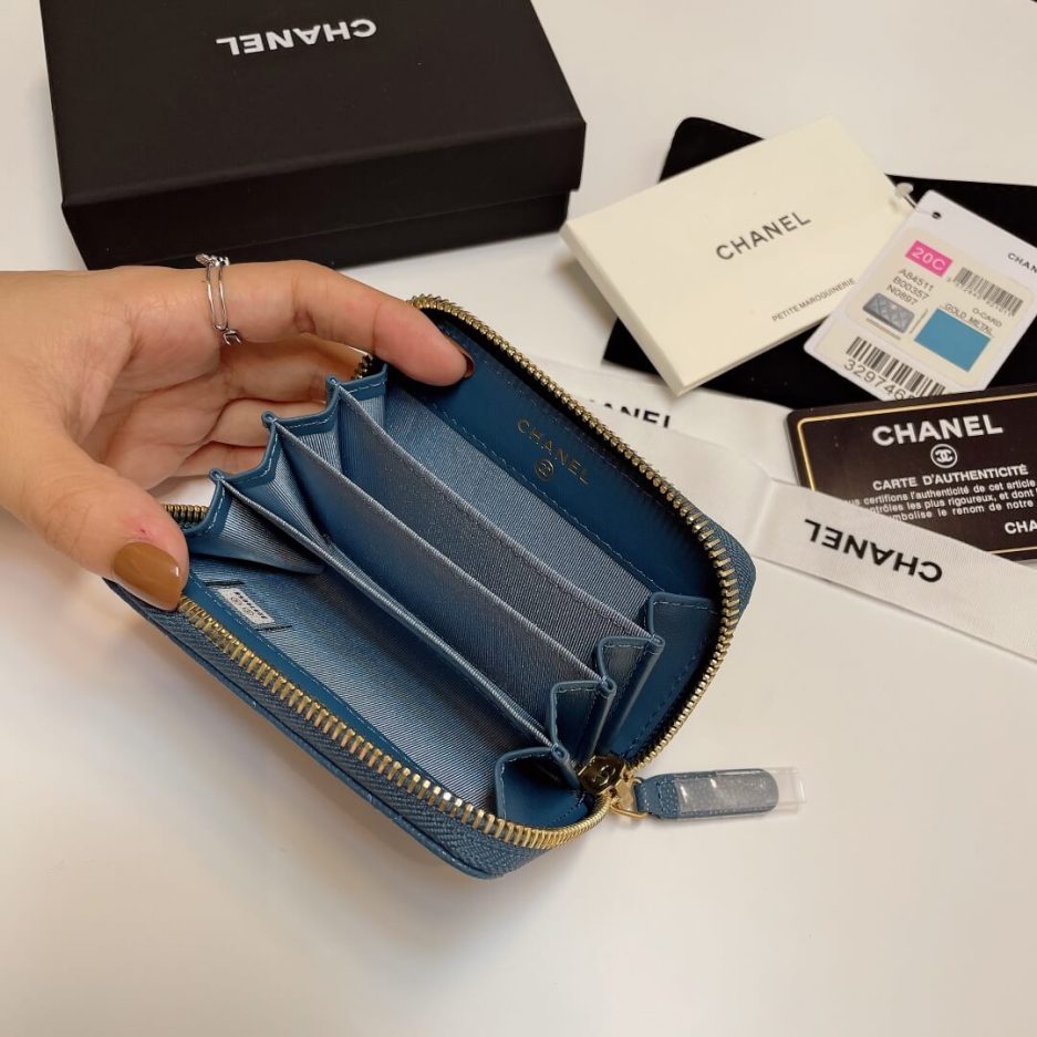 Ch**el Classic Zipper Coin Wallet