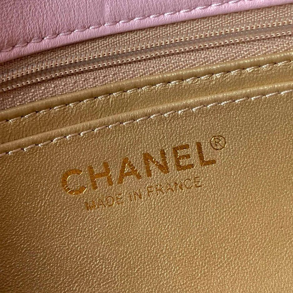 Ch**el Pearl Crush Mini Rectangular Flap