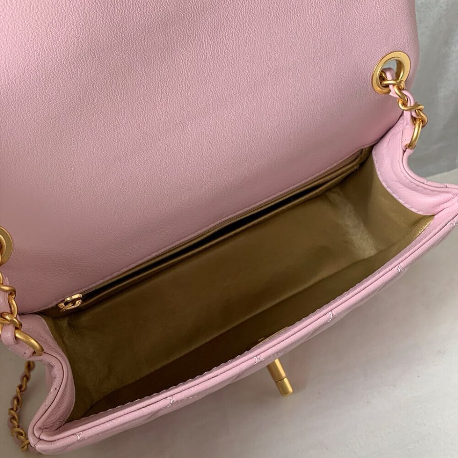 Ch**el Pearl Crush Mini Rectangular Flap