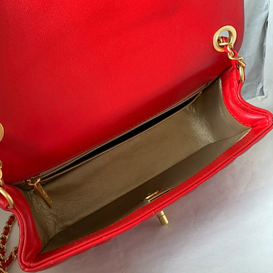 Ch**el Pearl Crush Mini Rectangular Flap